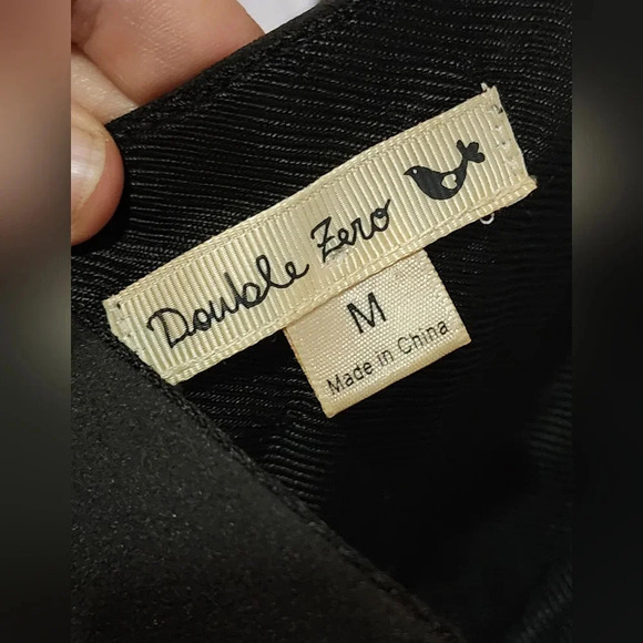 Double Zero Black One-Shoulder Ruffle Dress – Chic Cocktail Party Mini Medium - Picture 7 of 9